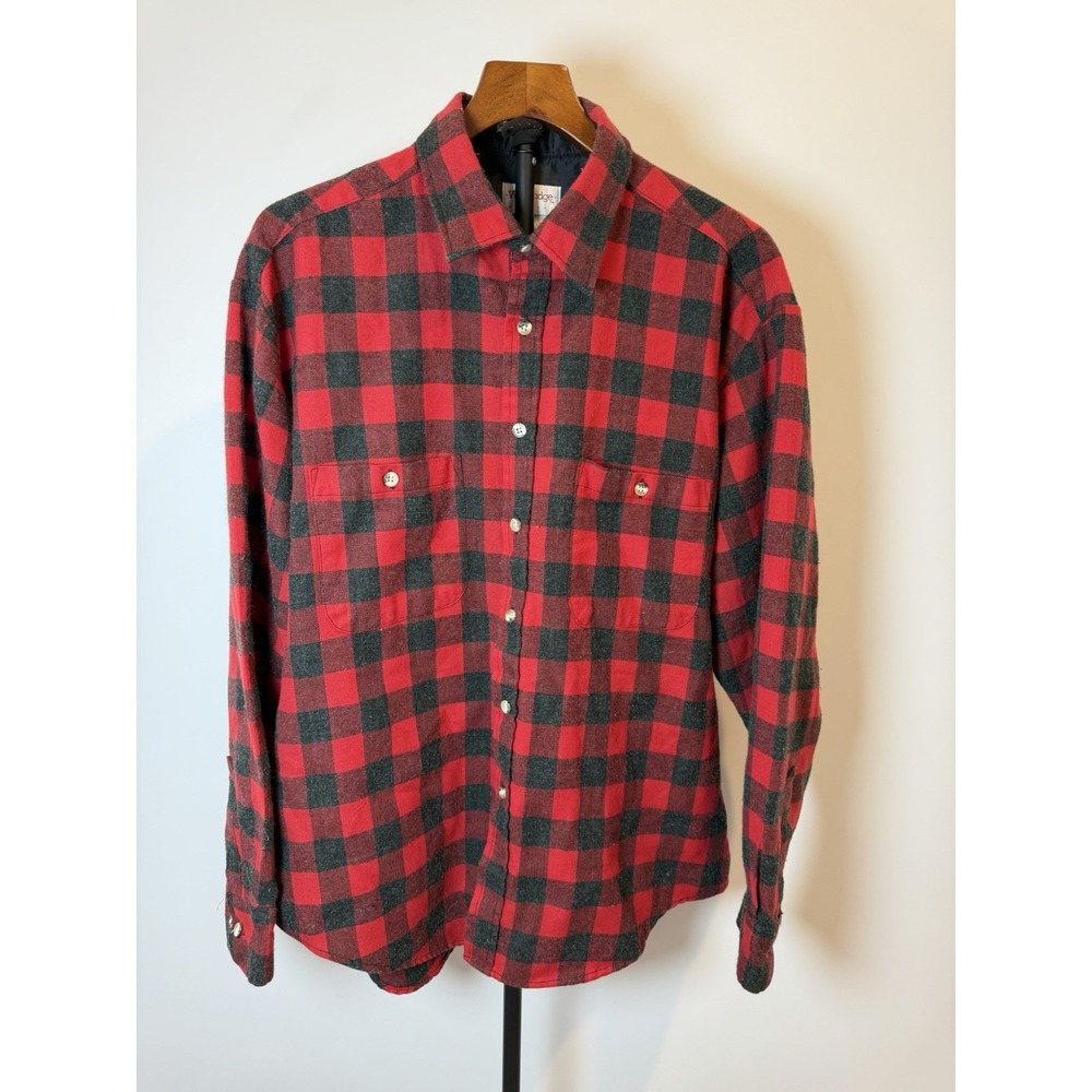 Vintage Mervyn's Acrylic Blend Flannel Tartan Long Sleeve Shirt Winter XLarge